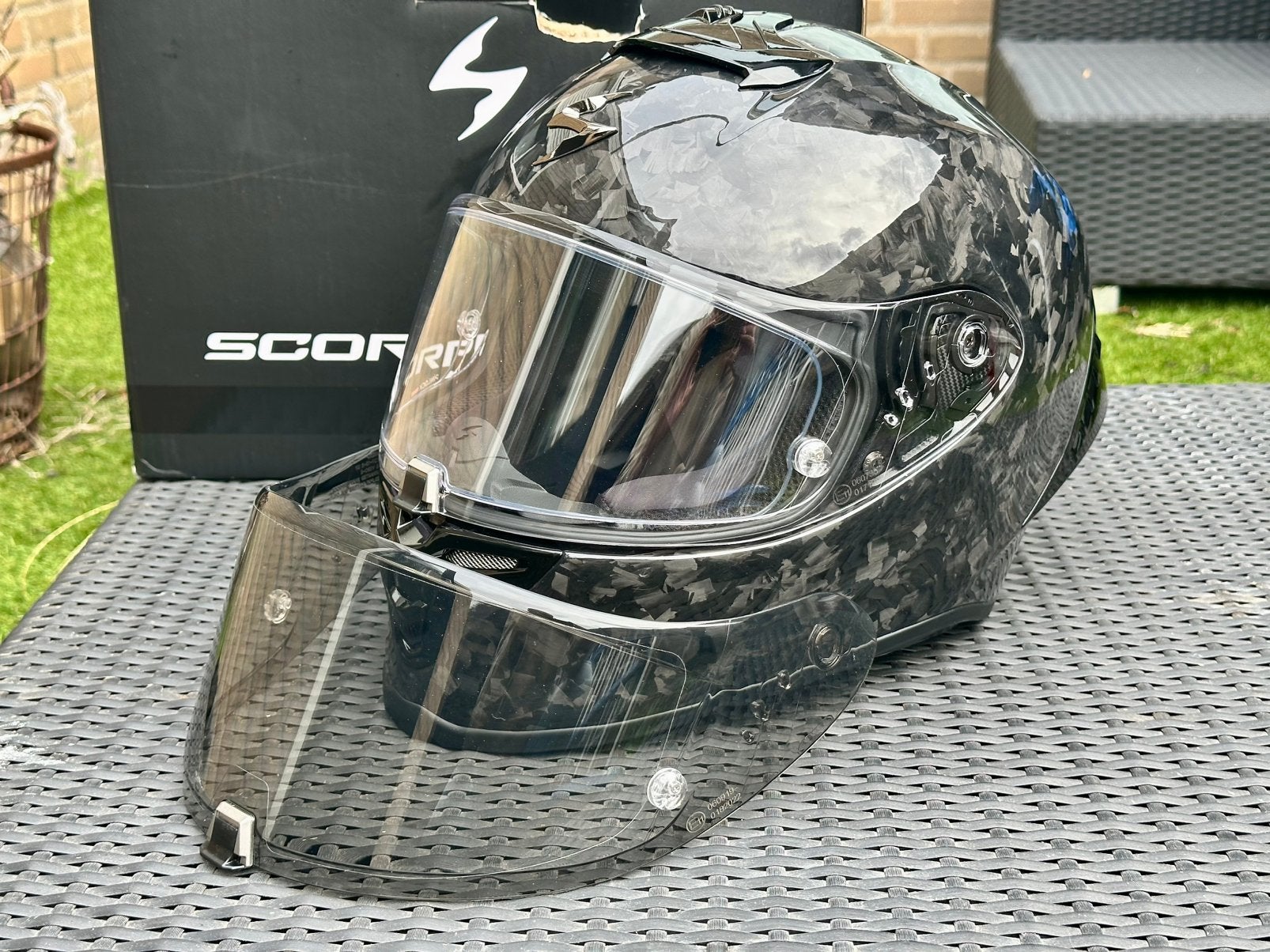 Scorpion EXO-R1 Carbon Air integraalhelm., Motoren, Kleding | Motorhelmen, Overige merken, Dames, XL, Ophalen of Verzenden