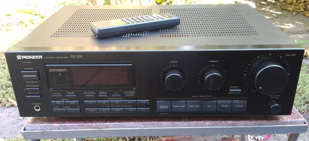 PIONEER SX-339 stereo vintage receiver met AB, Gebruikt, Ophalen of Verzenden, Pioneer, Minder dan 60 watt