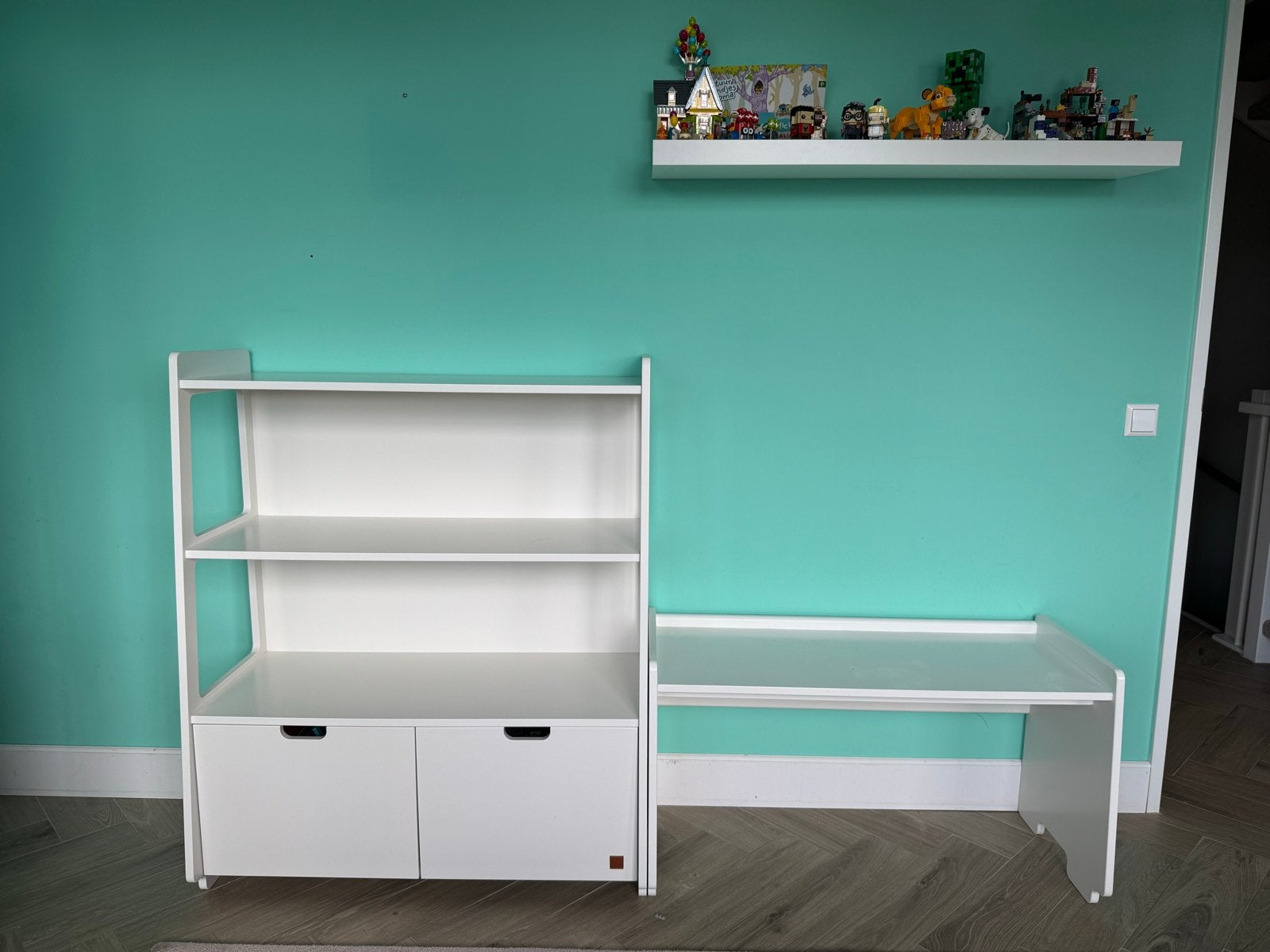 UkkePuk Kinderkast met Bureau - Wit, Ophalen, Nieuw, Kast