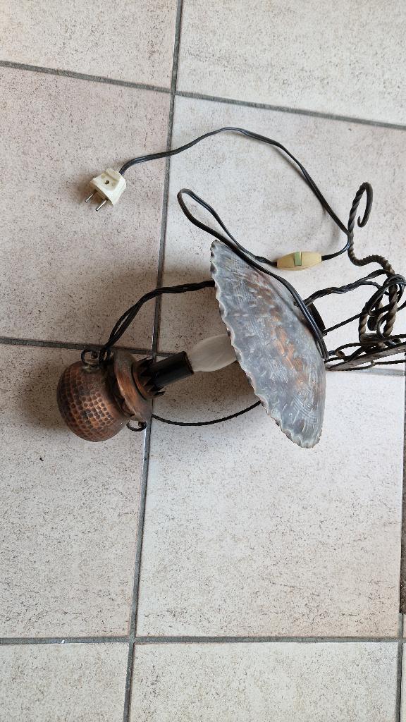 antieke koperen hanglamp, Antiek en Kunst, Ophalen of Verzenden