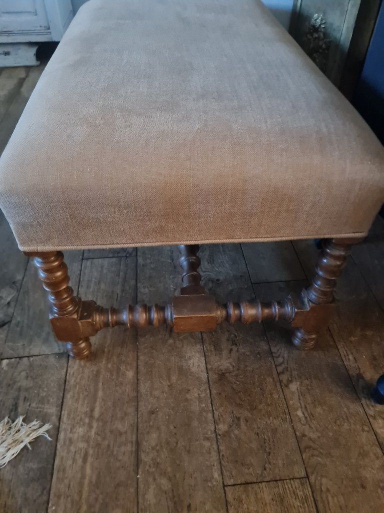 Vintage poef, bankje, Heikant 21 Kaatsheuvel, Minder dan 50 cm, Belle Vieille Brocante, Zo goed als nieuw