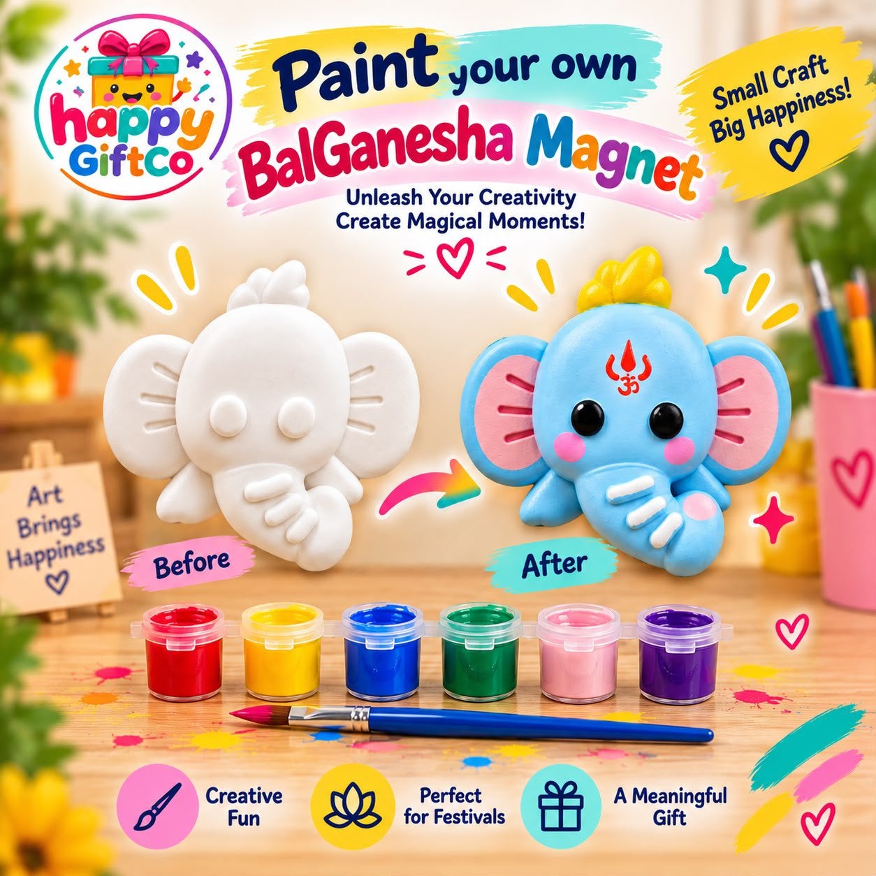 Paint your own Ganesha - diy paint kits for kids & adults, Ophalen of Verzenden, Nieuw, Knutselwerk