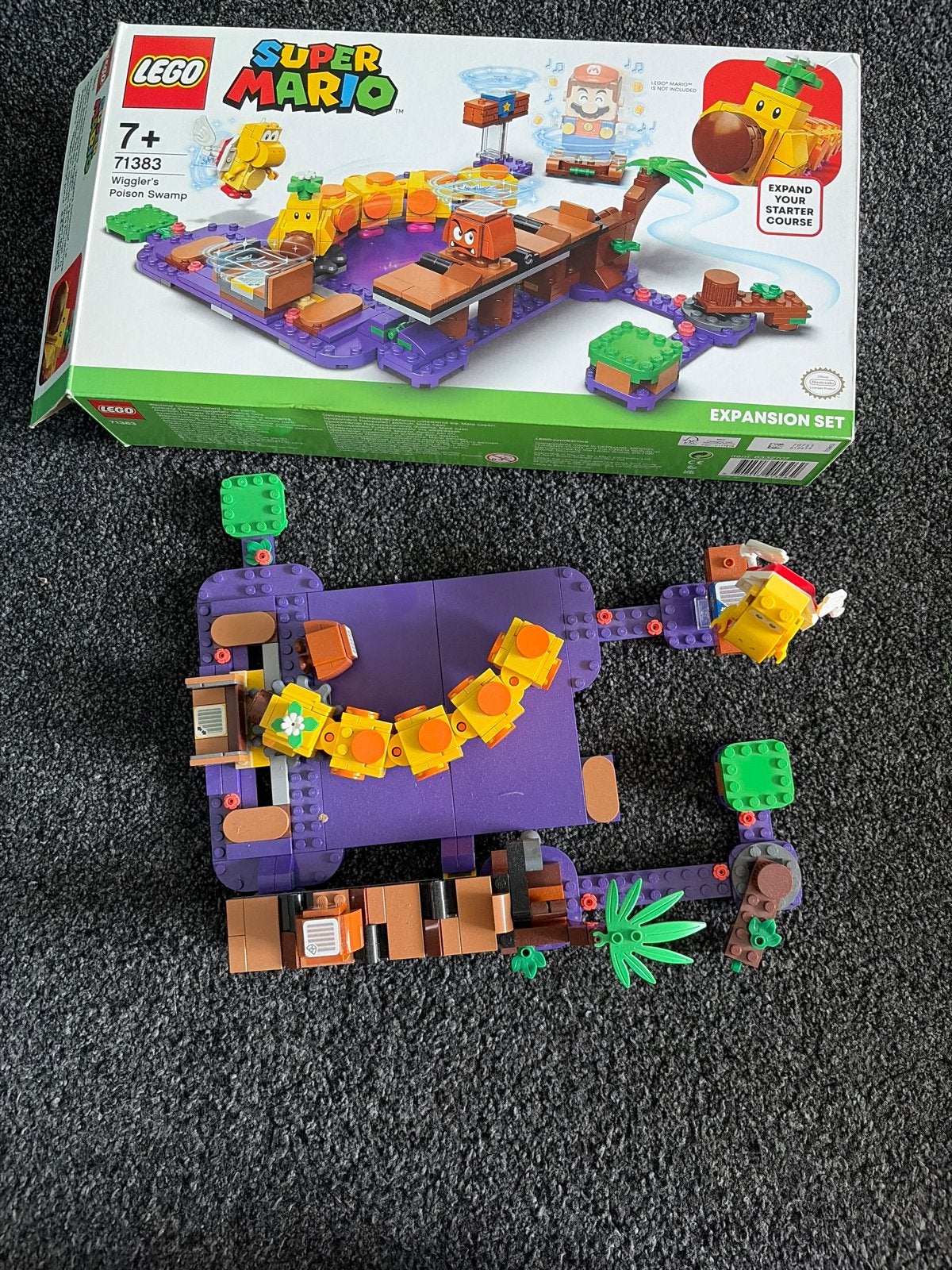 LEGO Super Mario 71383 Wigglers Giftige Moeras Uitbreidingss, Ophalen of Verzenden, Zo goed als nieuw, Overige merken