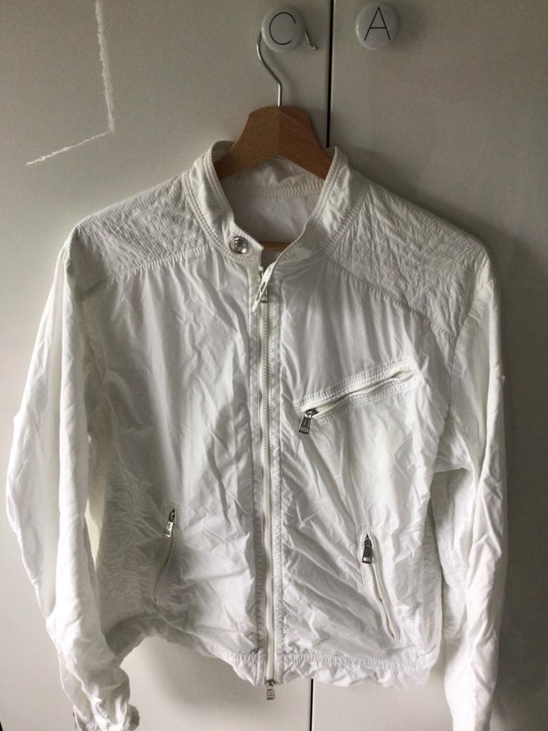 Zomer jas moncler  wit heren, Ophalen, Gedragen, Wit