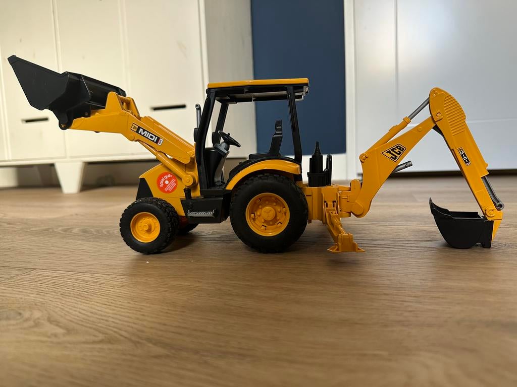 JCB MIDI CX Graafmachine Schaal 1:16 - Realistische Replica, Ophalen of Verzenden, Gebruikt