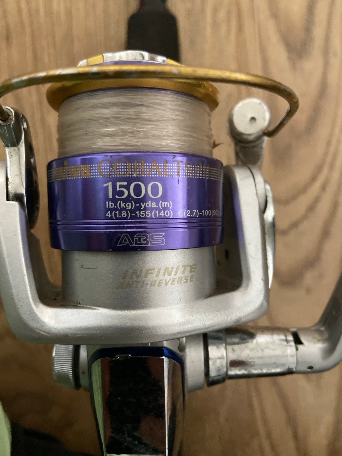 Hengel met Molen - Daiwa 1500 ABS Infinite Anti-Reverse, Ophalen, Gebruikt, Complete hengel
