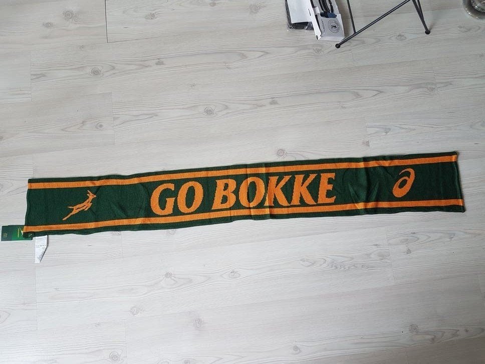 Zuid Afrika Asics Springboks fansjaal, Ophalen of Verzenden, Nieuw, Overige maten, Sjaal