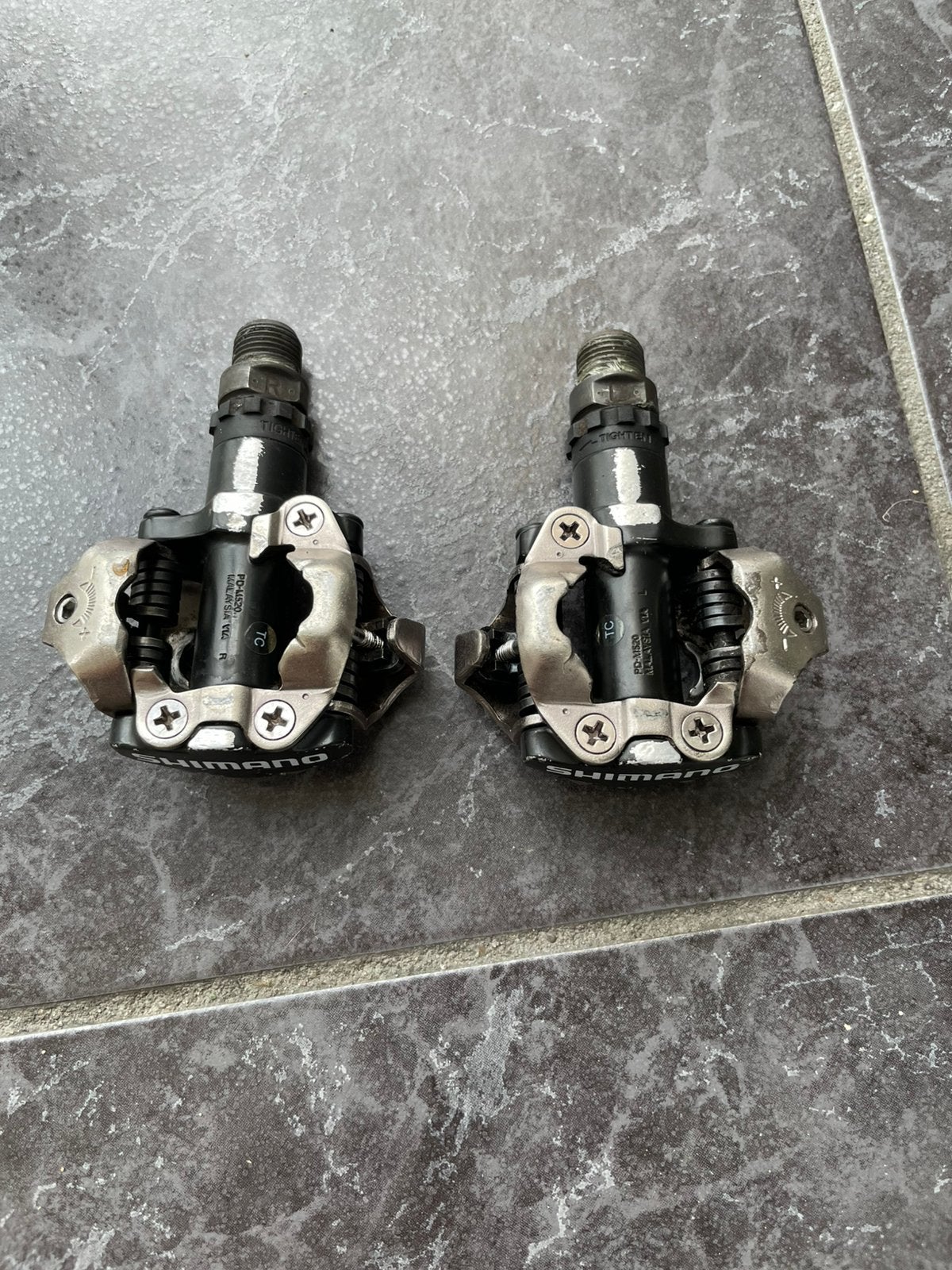 Shimano spd m-520 klik pedalen, Fietsen en Brommers, Fietsonderdelen, Ophalen of Verzenden, Zo goed als nieuw
