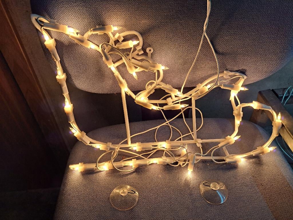 Arrenslee met kerstlampjes, Diversen, Ophalen, Zo goed als nieuw