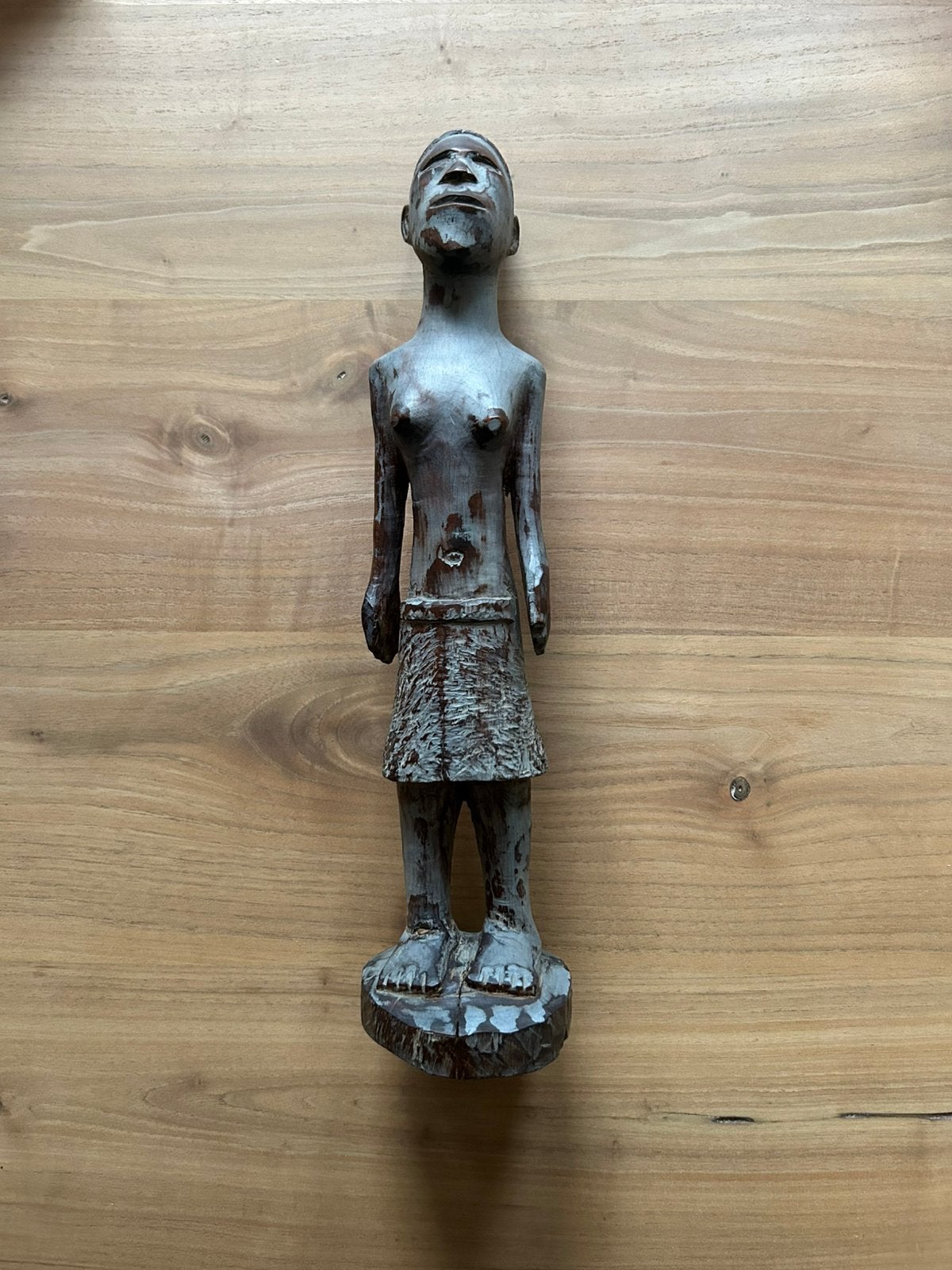 Beeld hout vrouw Afrikaans tribaal, Ophalen
