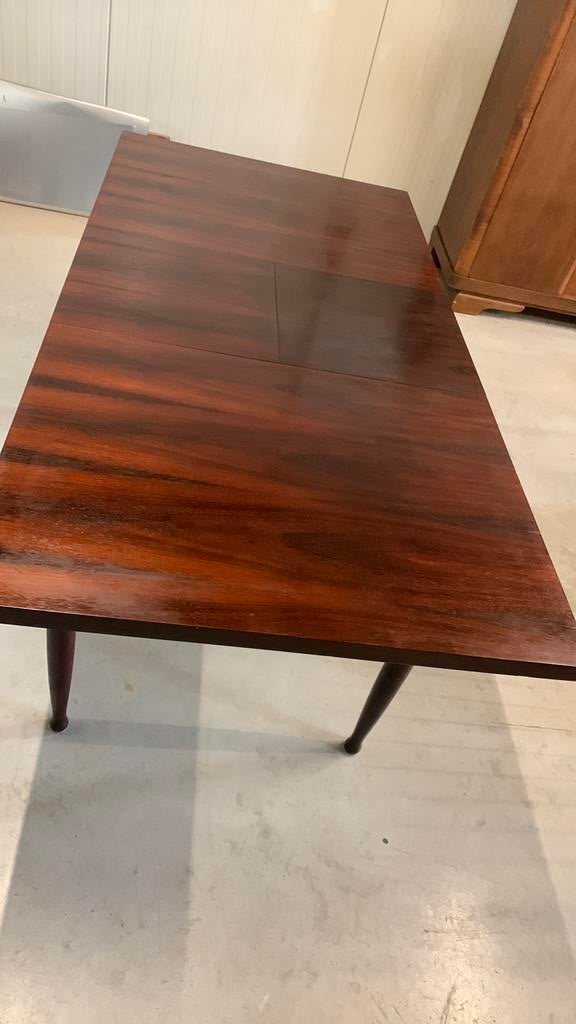 Tafel uittrektafel uitschuif tafel . Kleur: wengé vintage, Huis en Inrichting, Tafels | Eettafels, Ophalen, Gebruikt, Rechthoekig