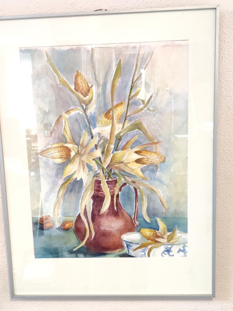 Aquarel stilleven maiskolven, Ophalen