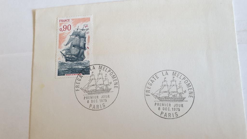 1383 frankrijk fregate la melpomene 6-12-76 speciale stempel, Verzenden
