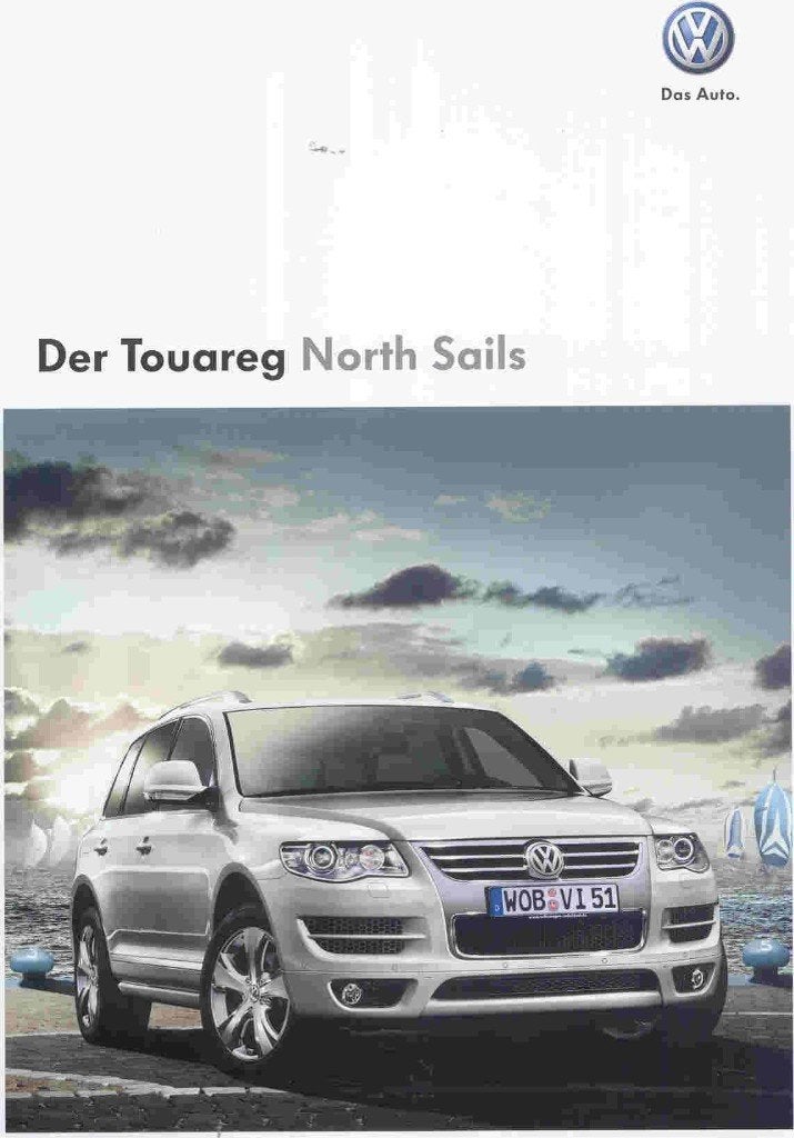 Volkswagen Touareg North Sails (nov. 2008) + bijlage, Ophalen of Verzenden, Nieuw, Volkswagen