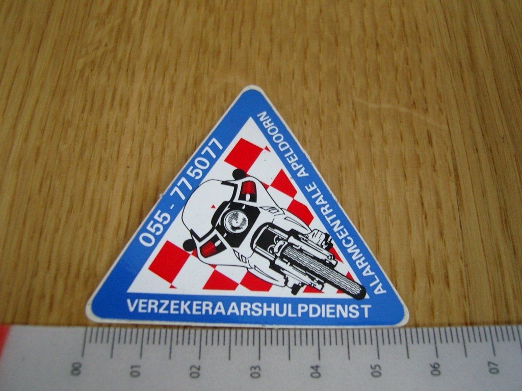 sticker Apeldoorn Verzekeraaarshulpdienst Alarmcentrale, Verzamelen, Stickers, Ophalen, Zo goed als nieuw