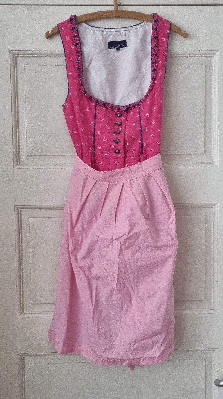 mooie Stocjerpoint dirndl roze met blauw maat 40 oktoberfees, Maat 38/40 (M), Ophalen of Verzenden, Kleding, Stockerpoint