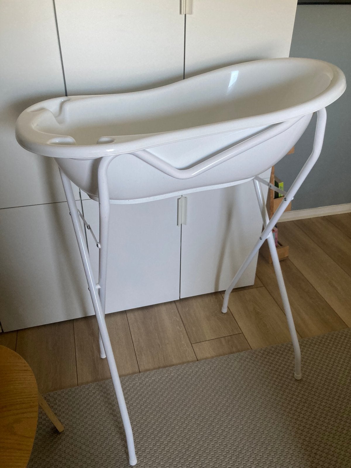 Baby badje met standaard, Ophalen, Gebruikt, Badje, Standaard