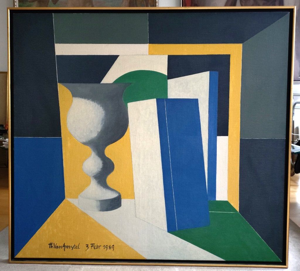 Theo van Amstel 1927-2010==KUBISTISCH -ABSTRACT==100x110 cm, Ophalen