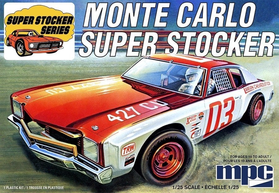 Chevrolet Monte Carlo Super Stocker, 1/25, MPC, Hobby en Vrije tijd, Modelbouw | Auto's en Voertuigen, Overige merken, MPC, Auto
