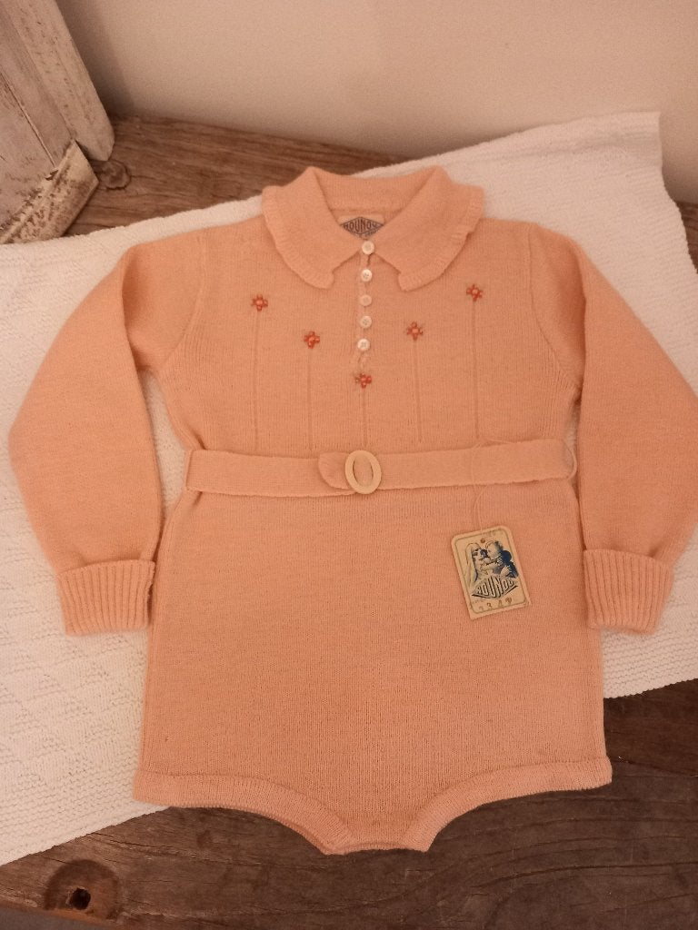 Franse baby romper wol merk NOUNOU jaren 50., Ophalen of Verzenden, Kinderen