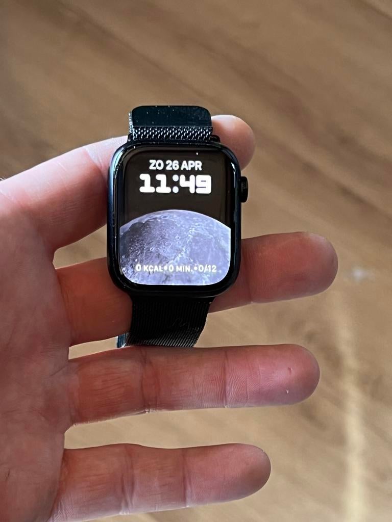 Apple Watch Series 9 45mm Midnight Aluminium Sportband M/L, Apple, Apple, Zwart, IOS