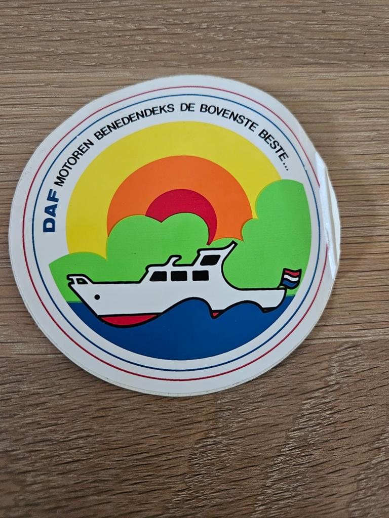 DAF motoren sticker, Ophalen of Verzenden, Zo goed als nieuw, Auto of Motor