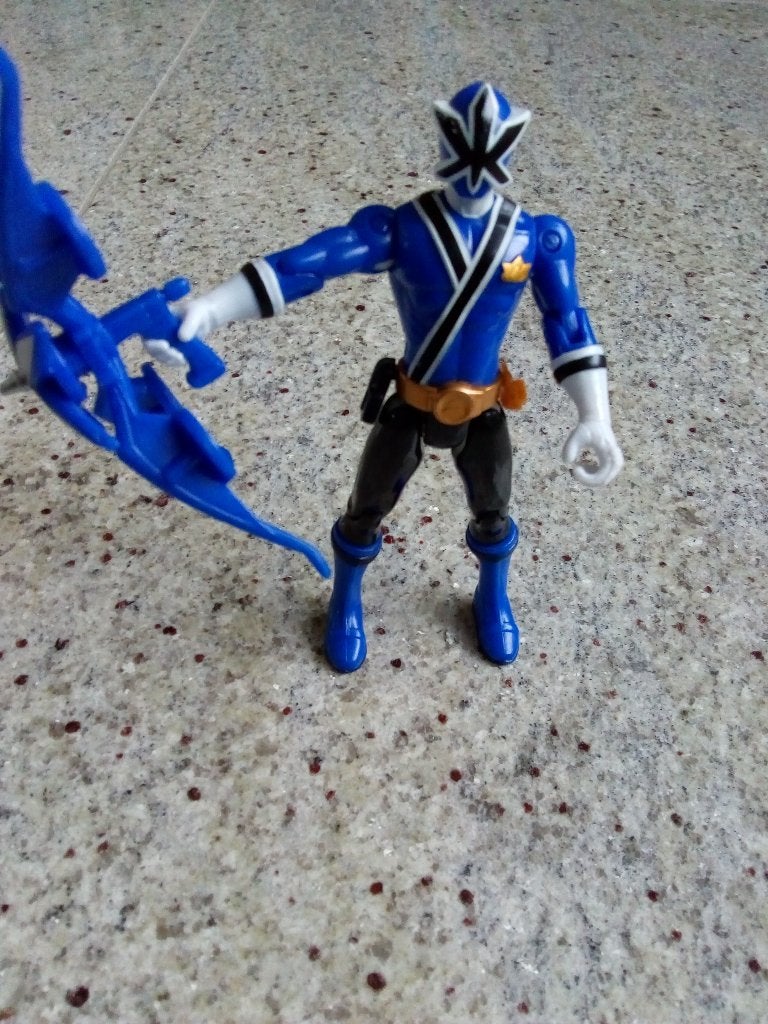 Power Rangers Samurai blauw/zwart figuur (W), Ophalen of Verzenden, Gebruikt