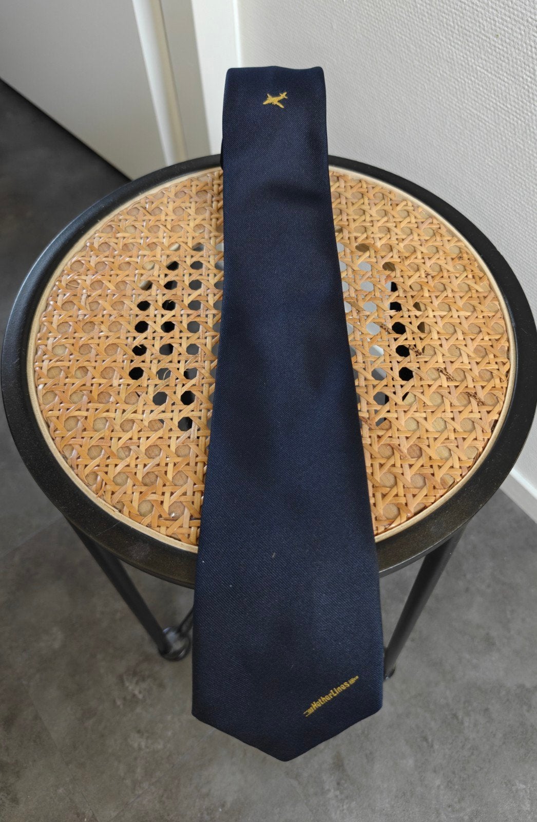 Zeldzame Vintage NetherLines Stropdas - Cravat Club, Effen, Blauw, Ophalen of Verzenden, Netherlines