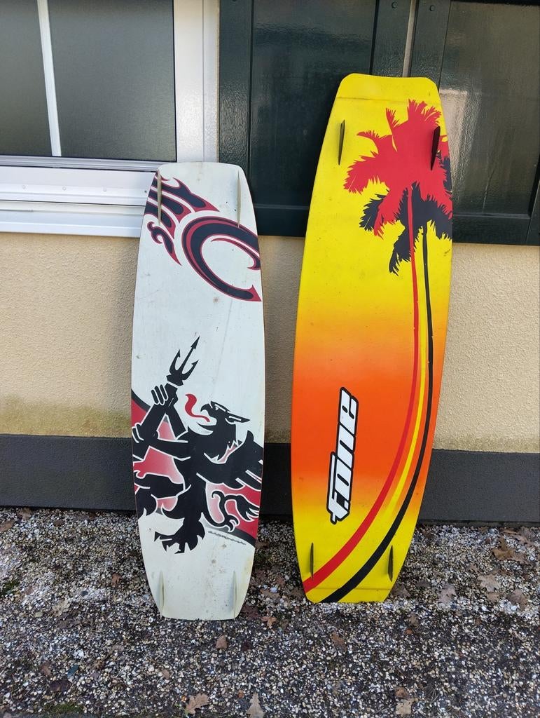 2 keer kite board en kite (12), Watersport en Boten, Kitesurfen, Geen board, Ophalen of Verzenden, Gebruikt, 12 m²