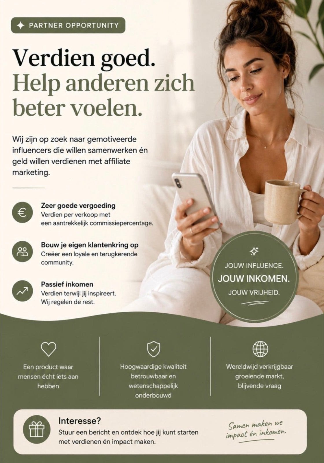 Gezocht: Influencers & Content Creators, Starter, Overige vormen, Overige niveaus, Geschikt als bijbaan