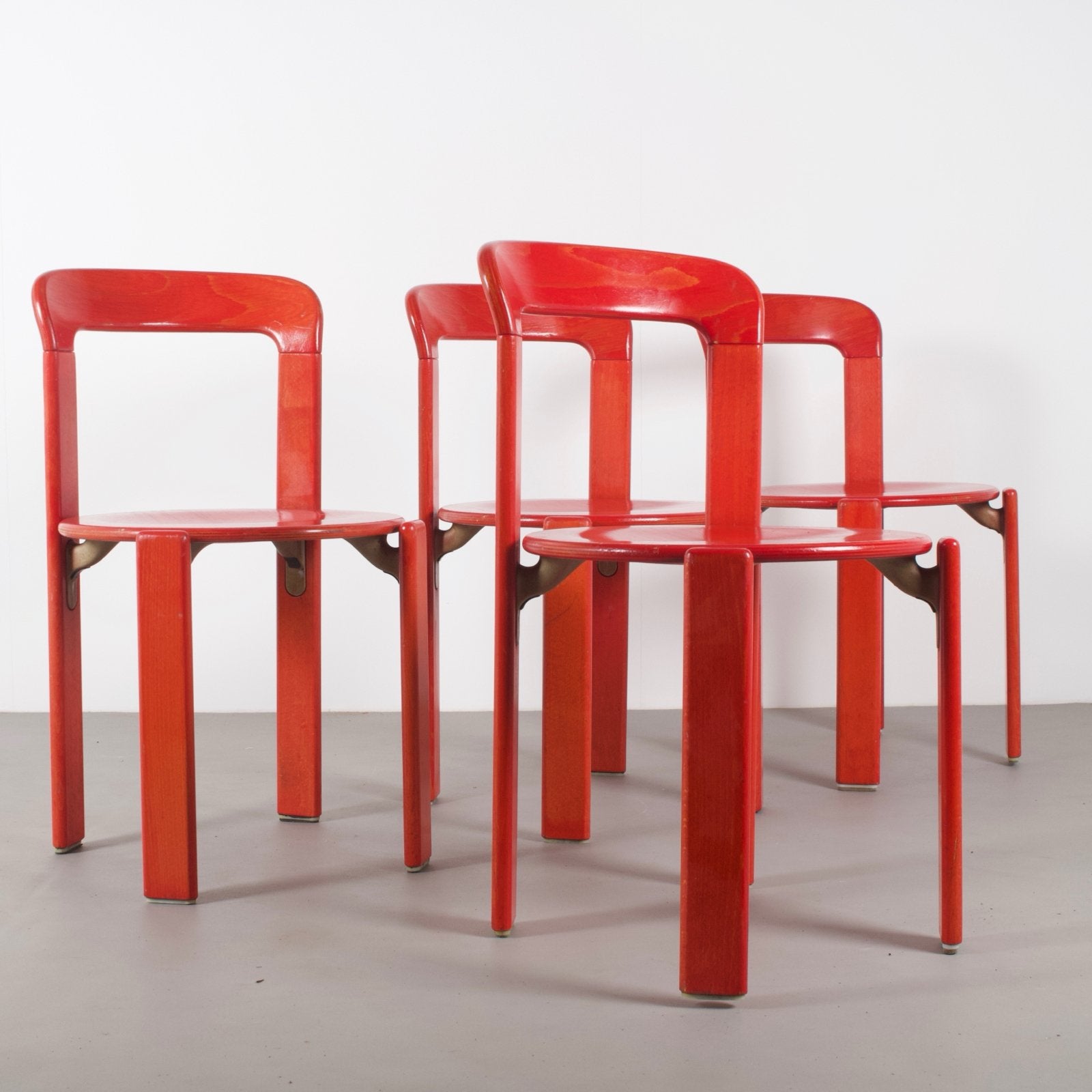 Set van 4 vintage Bruno Rey stoelen, Ophalen of Verzenden