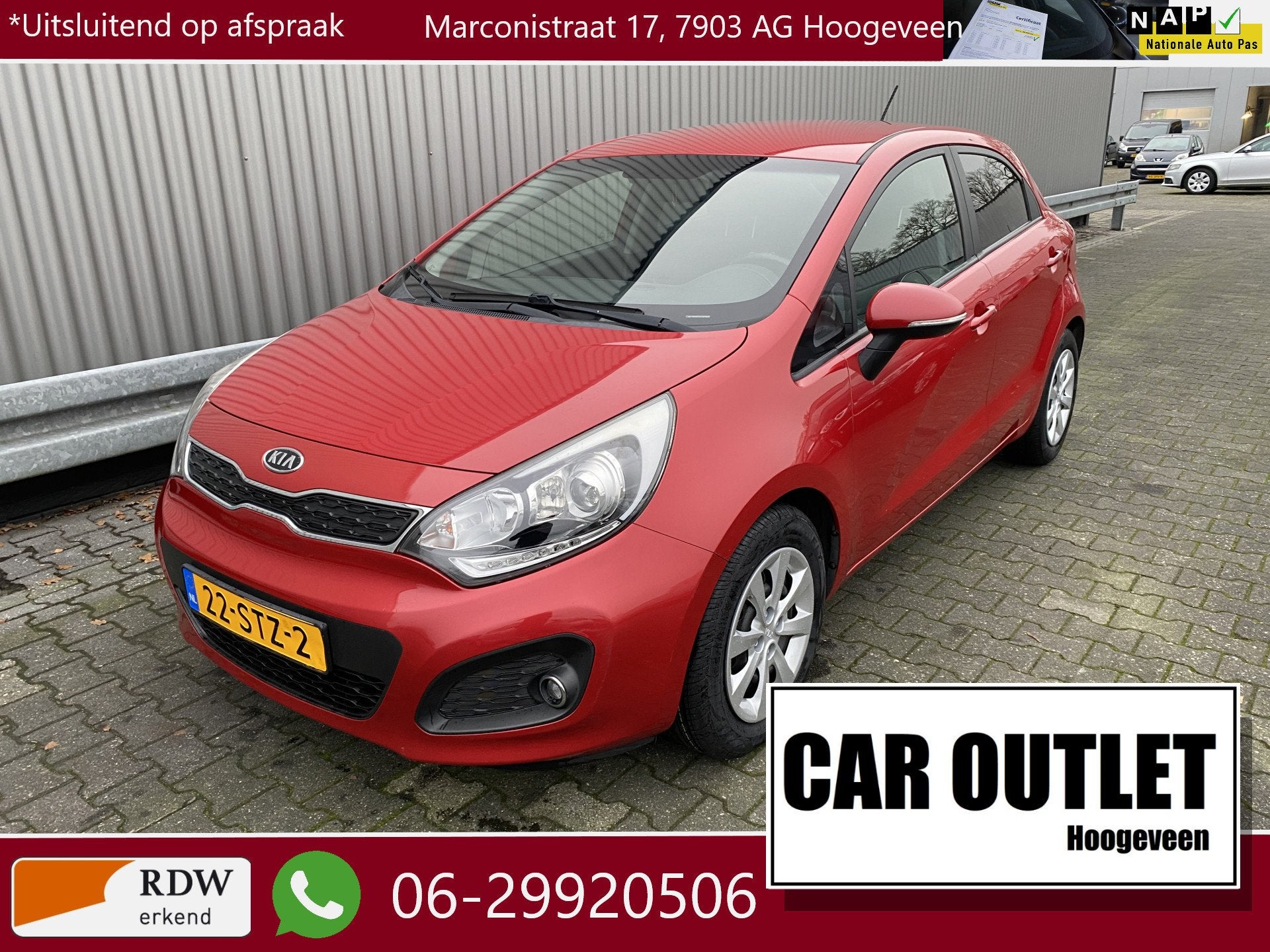 Kia Rio 1.2 CVVT Super Pack 110Dkm.NAP, Clima, CC, PDC, Afn., Auto's, Euro 5, Gebruikt, 4 cilinders, Automatische klimaatregeling