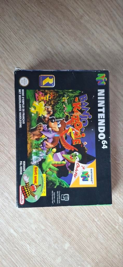 N64 "Banjo Kazooje" inclusief doos, handleiding en flyer., Avontuur en Actie, 1 speler, Ophalen of Verzenden, Zo goed als nieuw