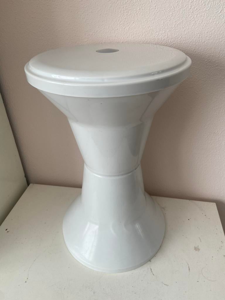 Witte tamtam diabolo retro vintage, Ophalen of Verzenden, Gebruikt, Kunststof