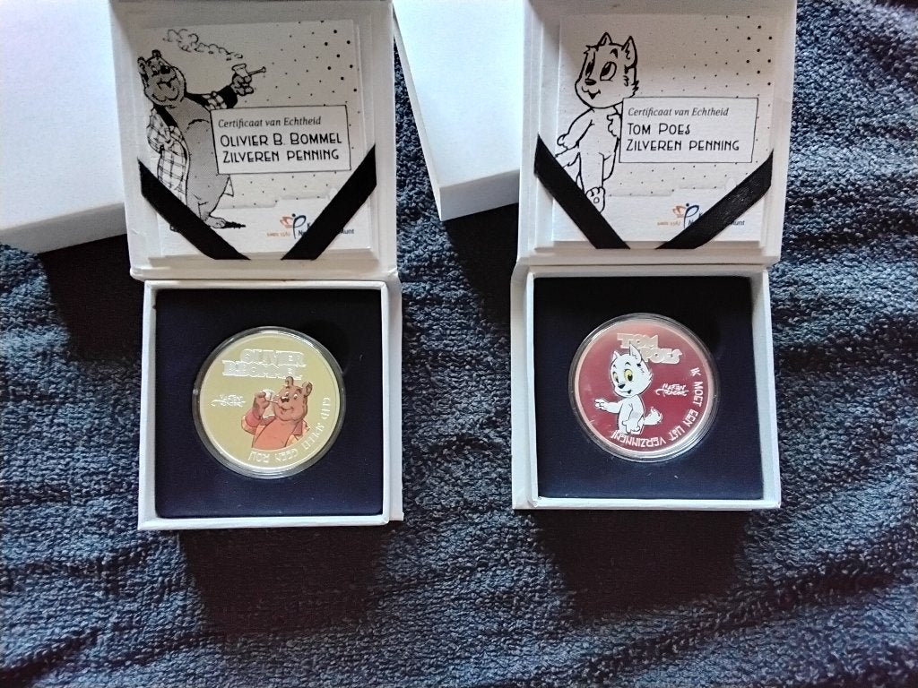Tom Poes  Koninklijke Nederlandse Munt, Ophalen of Verzenden, Overige landen, Setje, Zilver