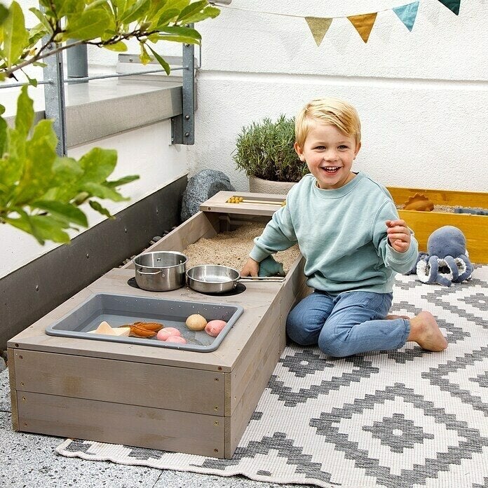 MUDDY BUDDY Zandbak + hoes, Kinderen en Baby's, Speelgoed | Buiten | Zandbakken, Ophalen, Gebruikt