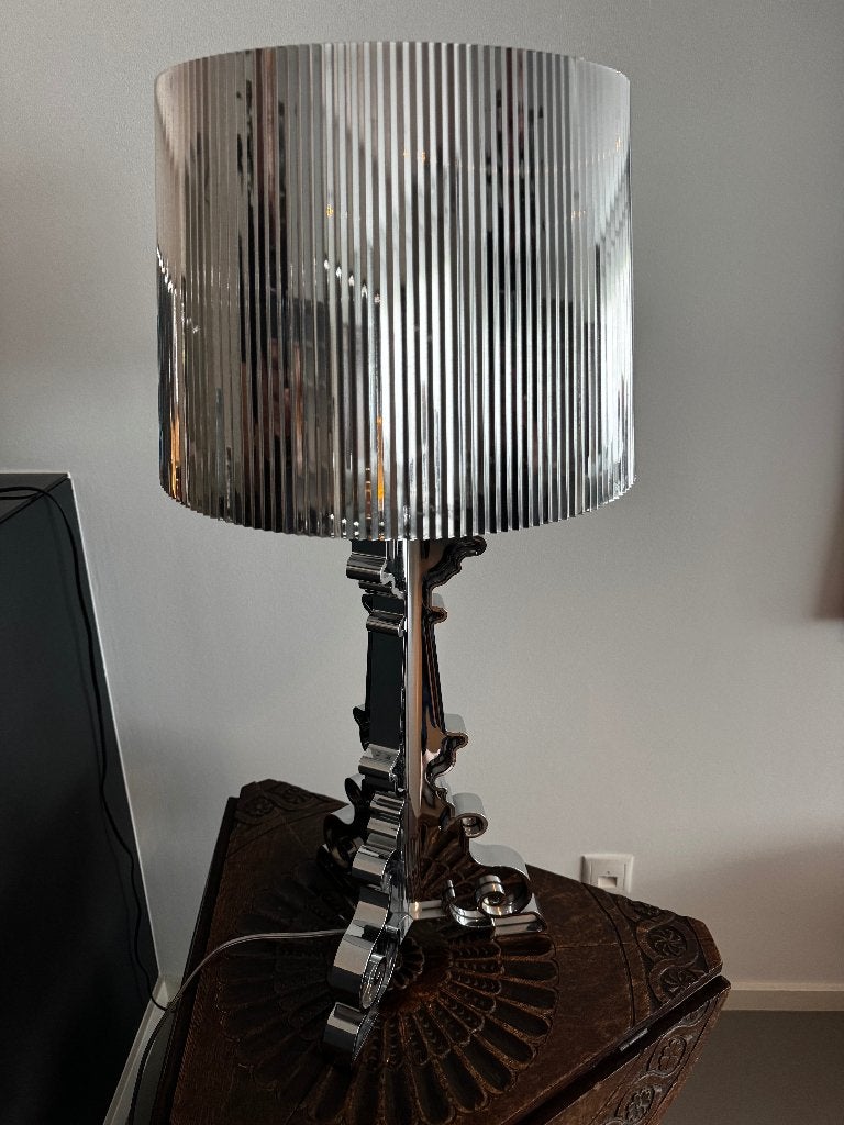 Kartell Bourgie Tafellamp in kleur zilver/metallic, Huis en Inrichting, Lampen | Tafellampen, Ophalen, Kunststof, 78 cm, Overige merken