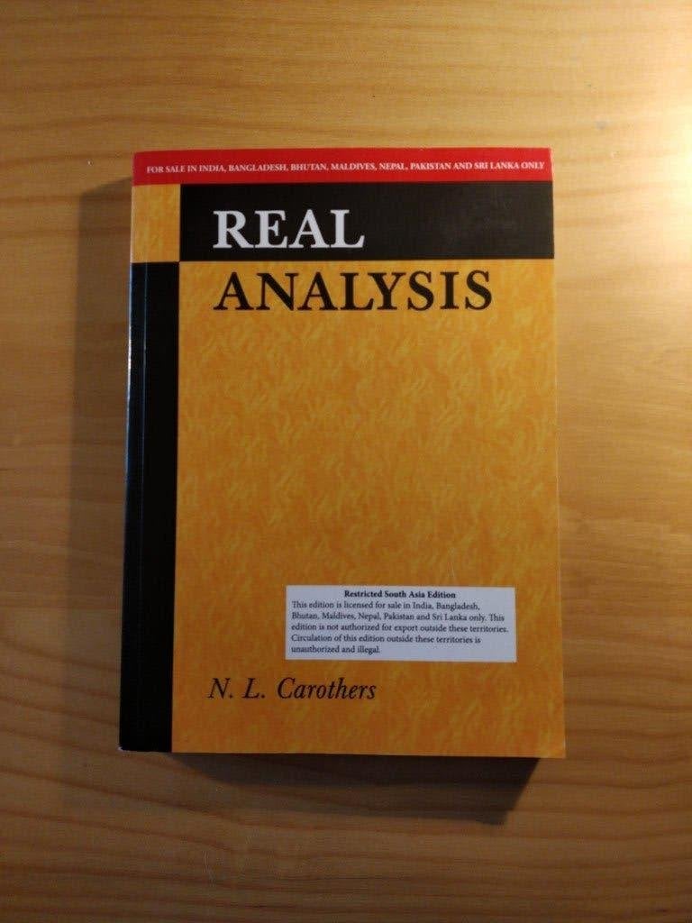Real Analysis - Carothers, Boeken, Verzenden, Beta, Nieuw, WO