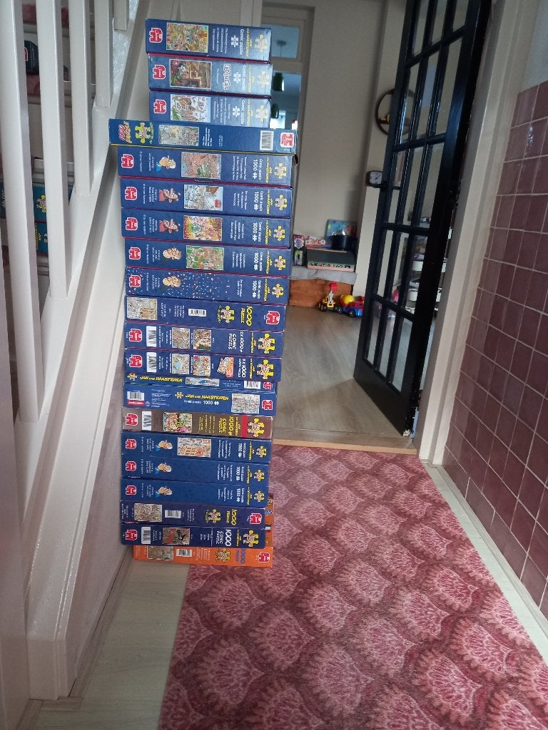 puzzels jan van haasteren, Ophalen, 500 t/m 1500 stukjes, Zo goed als nieuw, Legpuzzel