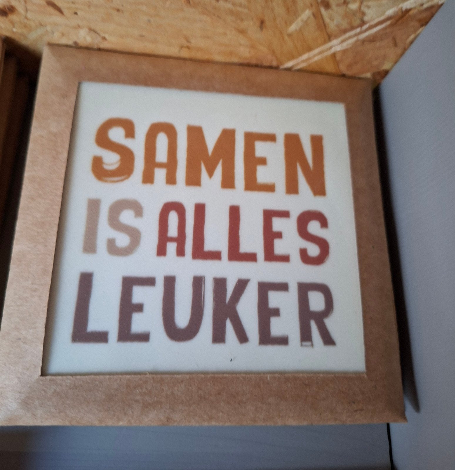 Leuk tegeltje met tekst, Ophalen of Verzenden, Nieuw