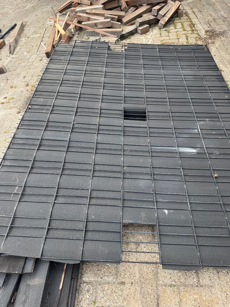 Dubbelstaafmat  schutting, Minder dan 3 meter, Ophalen of Verzenden, IJzer, 1 tot 2 meter