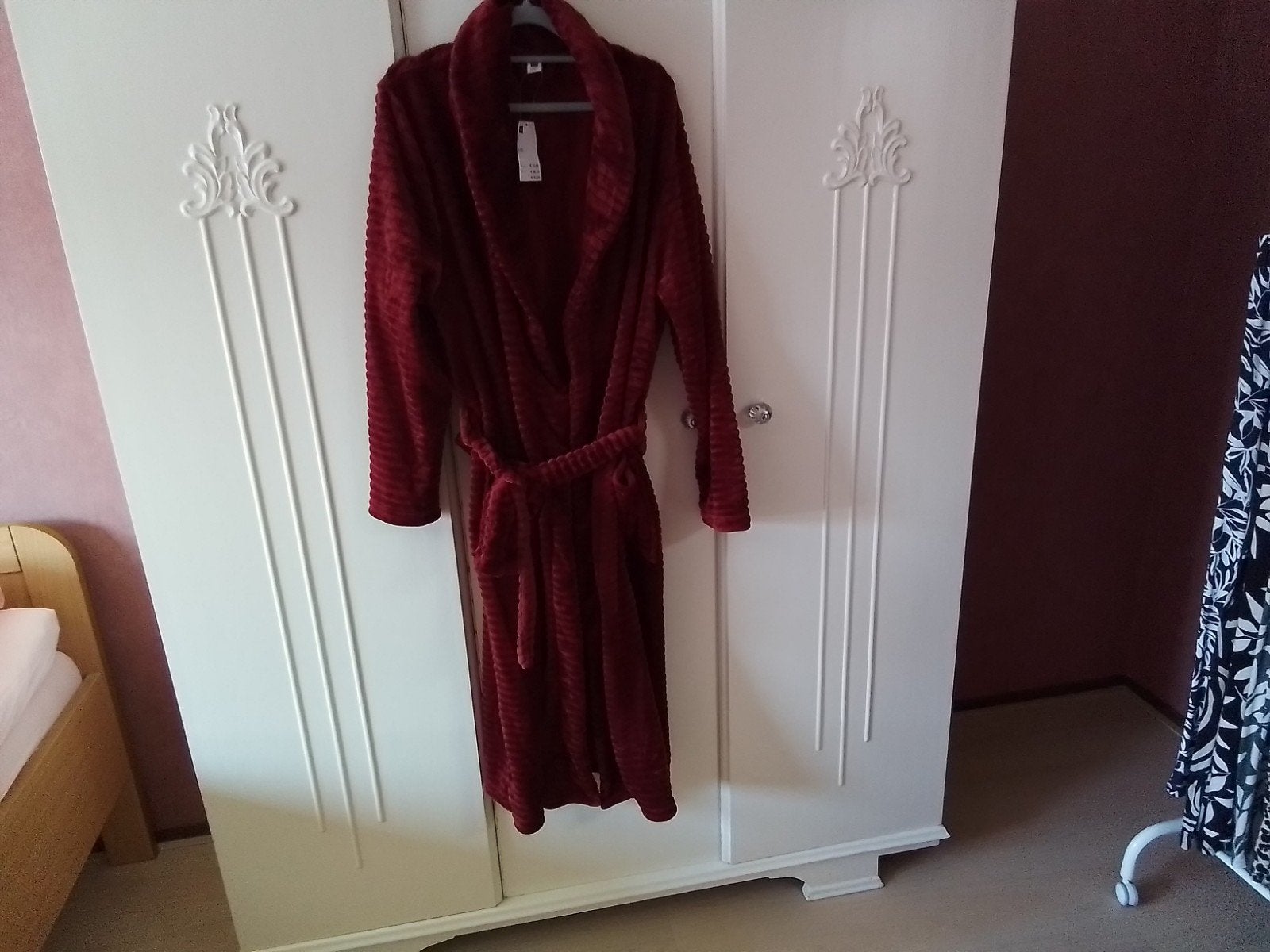 Nieuwe dames bordeauxrode badjas L/XL, Hema, Ophalen, Nieuw