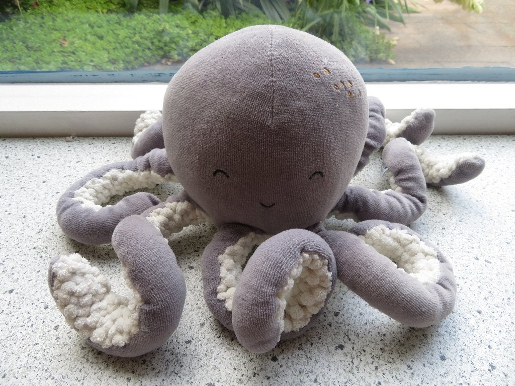 Octopus inktvis grijs wit merk Little Dutch Tiamo, Kinderen en Baby's, Speelgoed | Knuffels en Pluche, Little Dutch, Overige typen