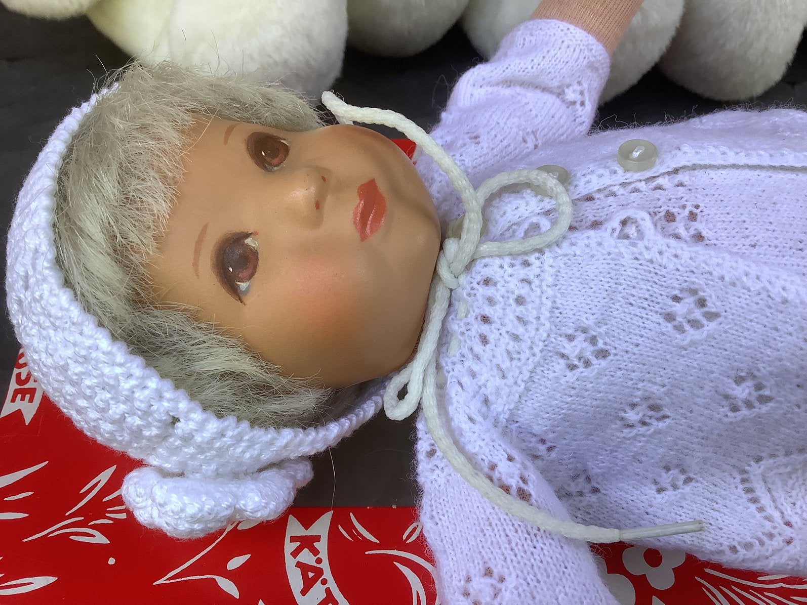 Kathe Kruse Baby 25 cm., Ophalen of Verzenden, Zo goed als nieuw, Pop