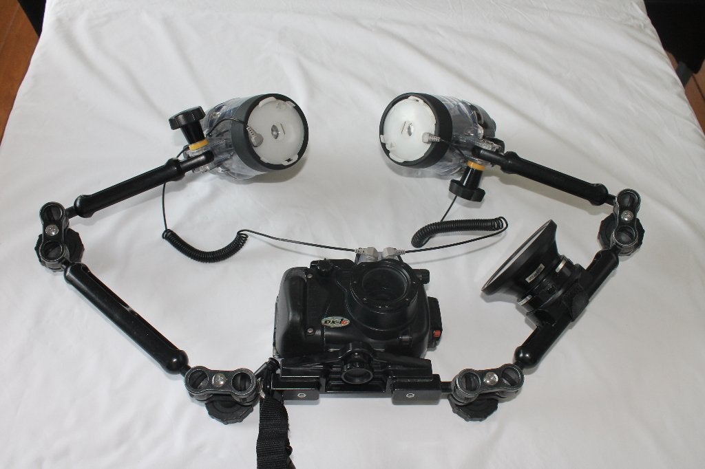 Digitale onderwatercamera Sea&Sea DX-1G + 2 flitsers YS110a, Ophalen, Sea & Sea, Complete set, Meer dan 40 meter