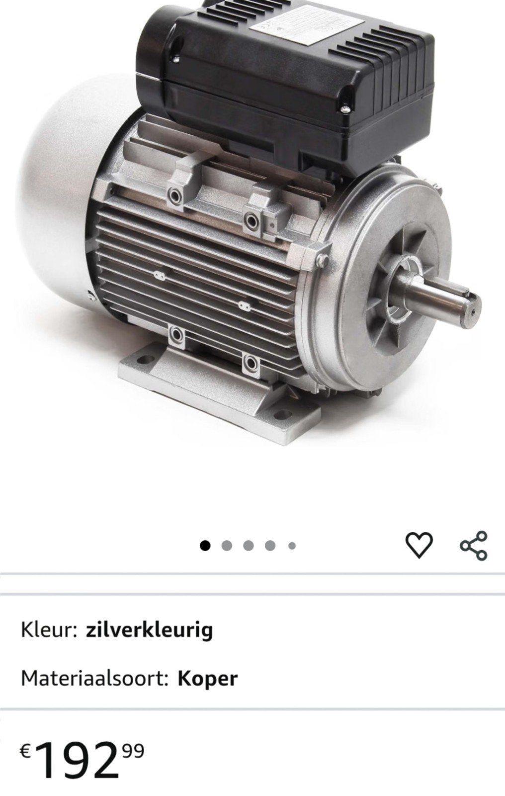 Wiltec elektromotor nieuw in doos, Doe-het-zelf en Verbouw, Ophalen of Verzenden, Nieuw, Elektromotor