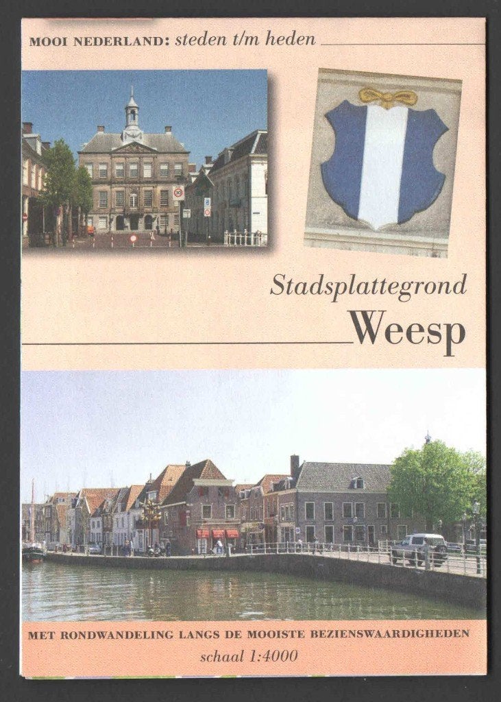 Stadsplattegrond met Wandelroute: Weesp, 2000 tot heden, Ophalen of Verzenden, Nederland, Landkaart