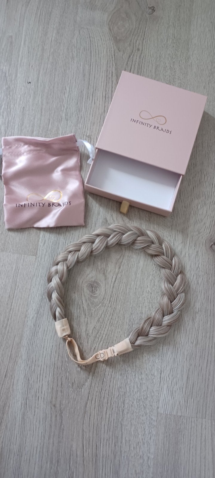 Infinity Braids Vlecht Haarband - Blond/Bruin Mix, Ophalen of Verzenden, Zo goed als nieuw, Pruik of Haarverlenging