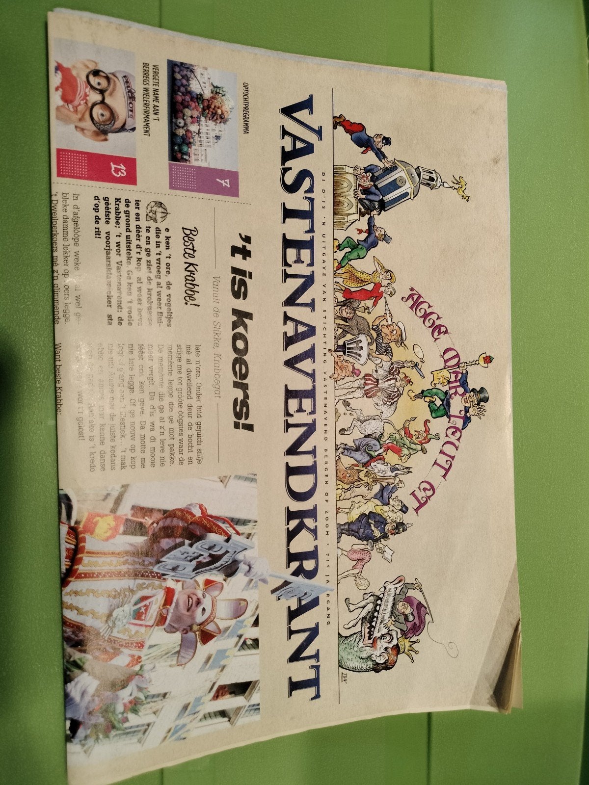 Vastenavendkrant 2019 - 't is koers!, Boeken, Ophalen, Gelezen, Krant