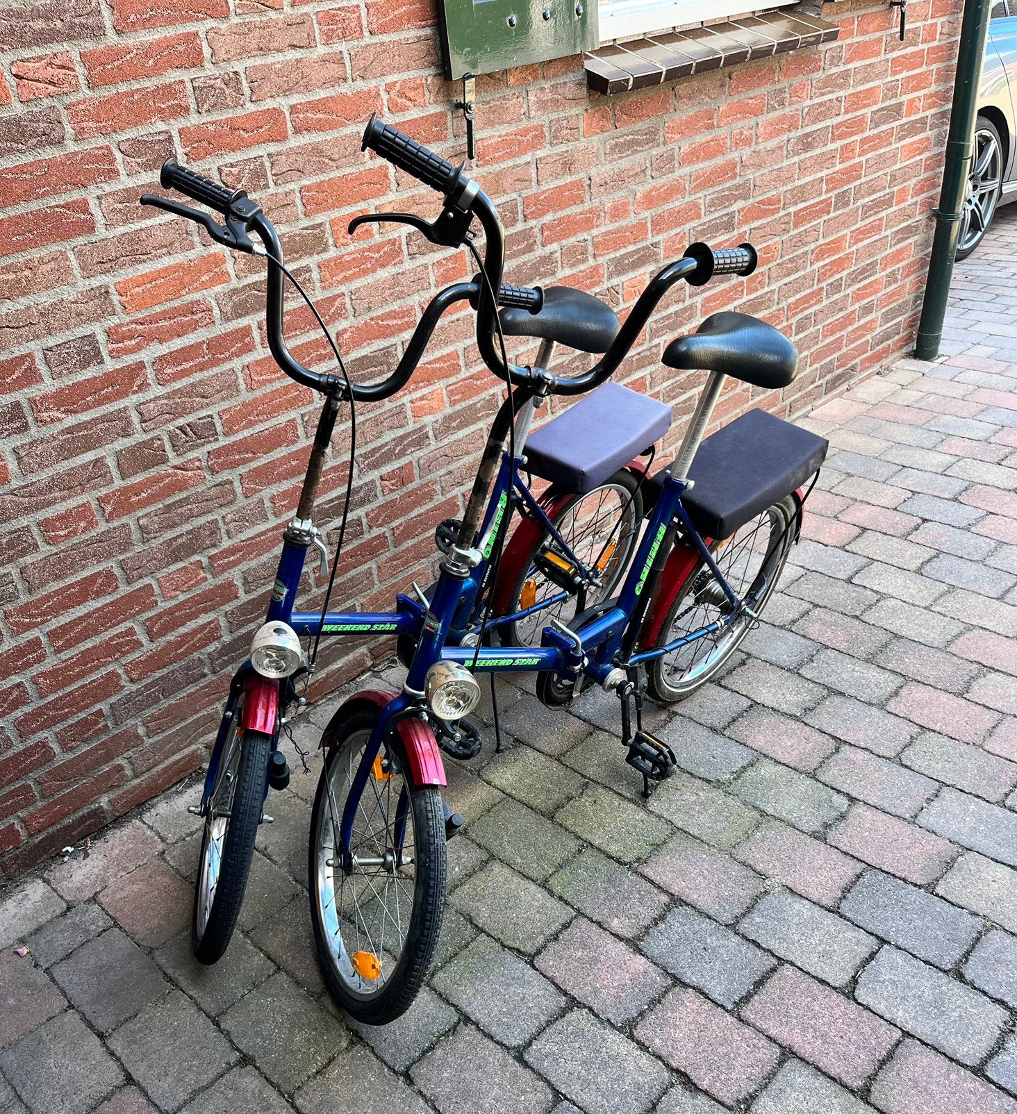 Twee vouwfietsen, Ophalen, Gebruikt, Terugtraprem